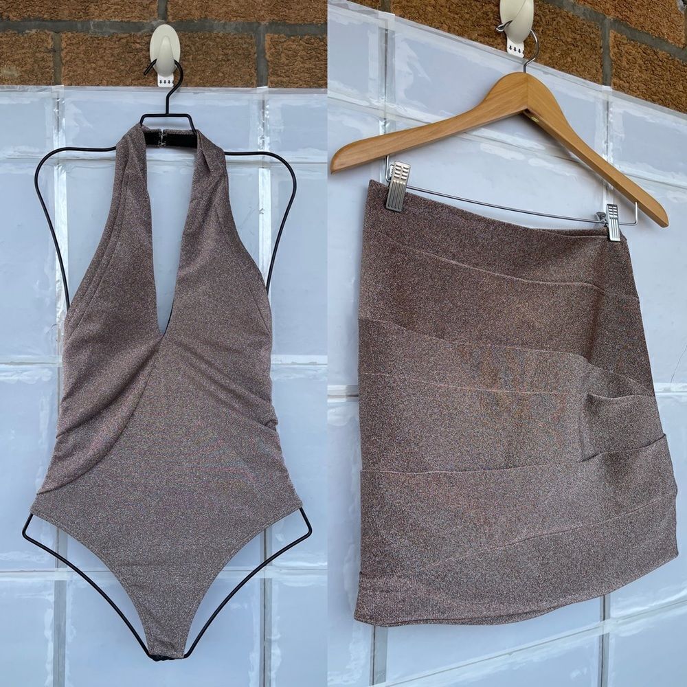 Alix NYC Cyrus  SET Skirt and body suit size small x 2 piece bundle
